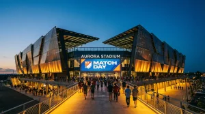 Estadio de fútbol clásico con arquitectura moderna simbolizando la evolución de la MLS